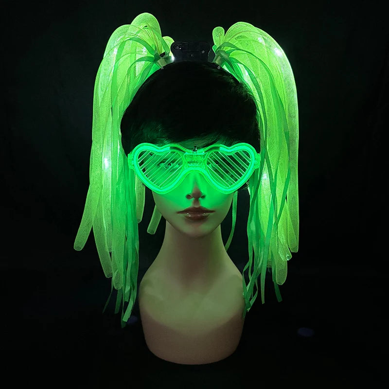 LED Flashing Party Headband Noodle Bachelorette Rave Costume