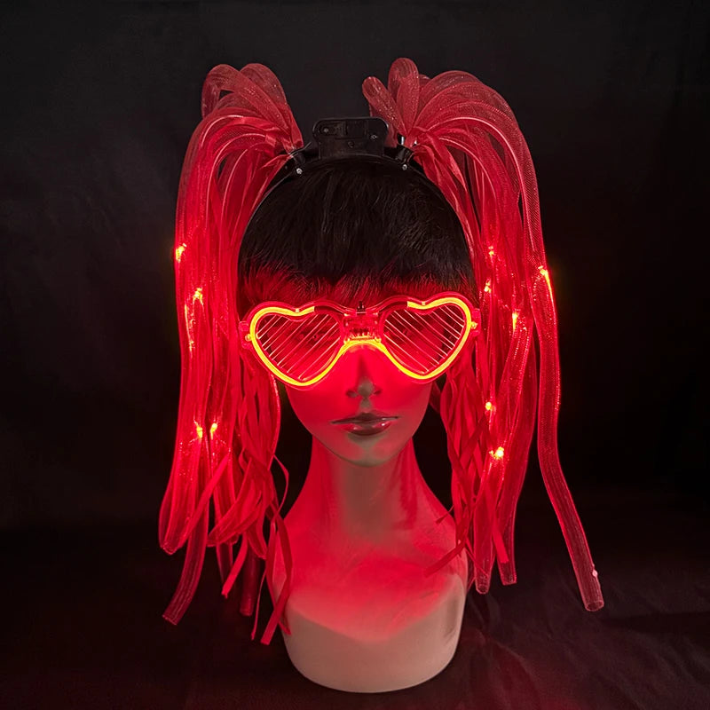 LED Flashing Party Headband Noodle Bachelorette Rave Costume