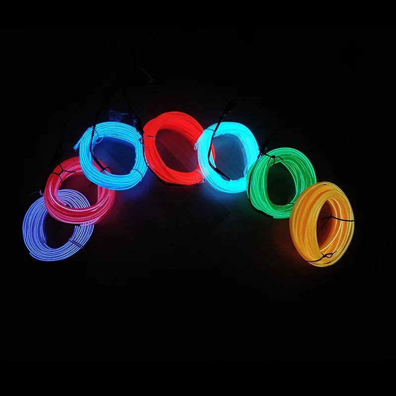 LED Car Interior Neon Strip Light USB Ambient Atmosphere Light