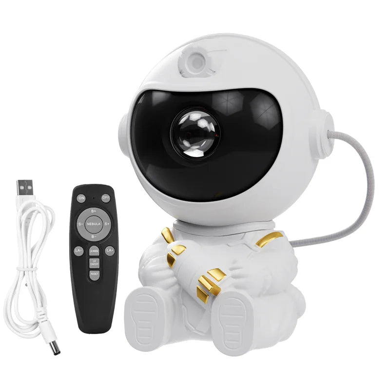 LED Galaxy Projector Starry Sky Astronaut Room Decor Lamp
