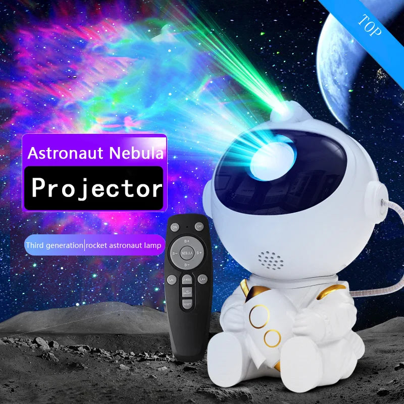 LED Galaxy Projector Starry Sky Astronaut Room Decor Lamp