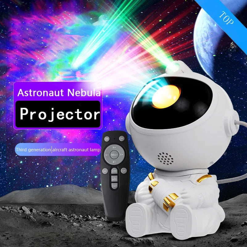 LED Galaxy Projector Starry Sky Astronaut Room Decor Lamp