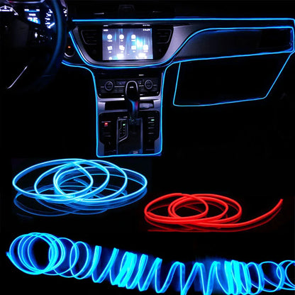 LED Car Interior Neon Strip Light USB Ambient Atmosphere Light