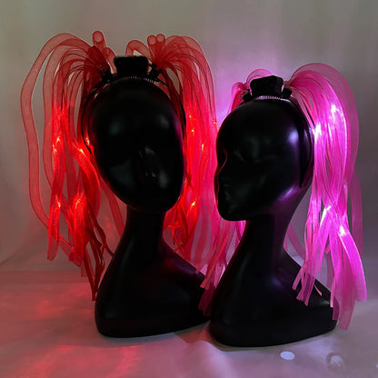 LED Flashing Party Headband Noodle Bachelorette Rave Costume